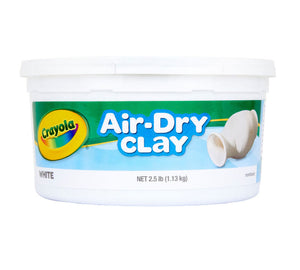 Crayola White Air-Dry Clay, 2.5 lbs in Resealable Container, (Crayola)