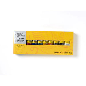 Winsor & Newton Galeria Acrylic 10-Color Set, 60 ml Tubes (Winsor & Newton)