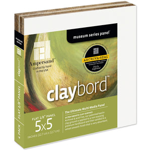 Claybord™ 1/8th Inch Flat Artist Panel, Various Sizes (Ampersand)