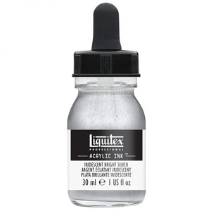 Iridescent Bright Silver Acrylic Ink, 30ml (Liquitex Acrylic Ink)