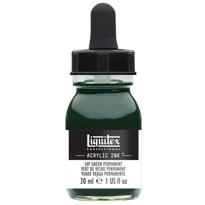 Sap  Green Permanent Acrylic Ink, 30ml (Liquitex Acrylic Ink)