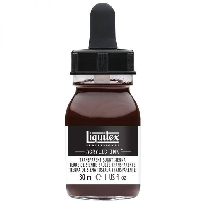 Transparent Burnt Sienna Acrylic Ink, 30ml (Liquitex Acrylic Ink)