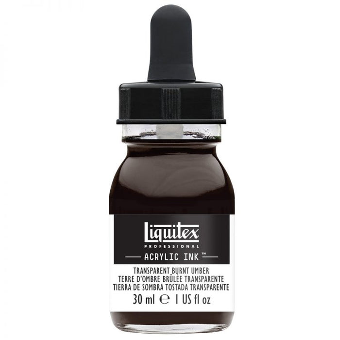 Transparent Burnt Umber Acrylic Ink, 30ml (Liquitex Acrylic Ink)