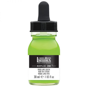 Vivid Lime Green Acrylic Ink, 30ml (Liquitex Acrylic Ink)