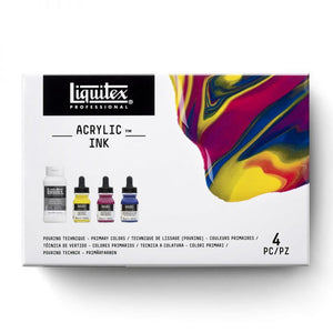 Acrylic Ink Set, Pouring Medium + 3 Primary Colors, 30ml (Liquitex Acrylic Ink)
