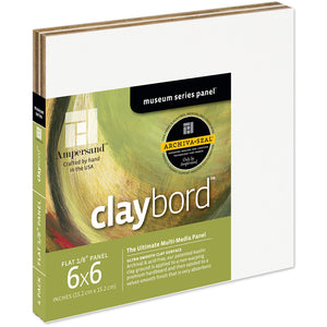 Claybord™ 1/8th Inch Flat Artist Panel, Various Sizes (Ampersand)