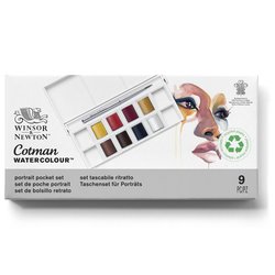 Cotman Watercolours Portrait Pocket Set, 8 Half Pans (Winsor & Newton)