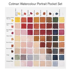 Cotman Watercolours Portrait Pocket Set, 8 Half Pans (Winsor & Newton)