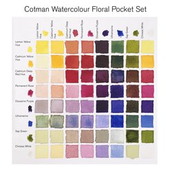 Cotman Watercolours Floral Pocket Set, 8 Half Pans (Winsor & Newton)