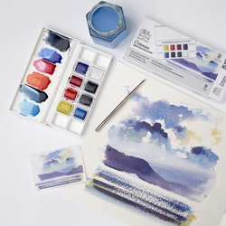 Cotman Watercolours Skyscape Pocket Set, 8 Half Pans (Winsor & Newton)