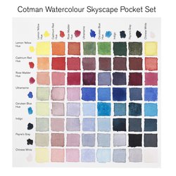 Cotman Watercolours Skyscape Pocket Set, 8 Half Pans (Winsor & Newton)