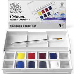 Cotman Watercolours Skyscape Pocket Set, 8 Half Pans (Winsor & Newton)