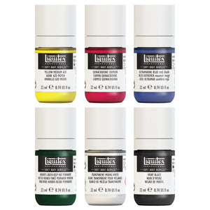 Professional Soft Body Acrylic Mixing Set, 6x22ml (Liquitex Soft Body)