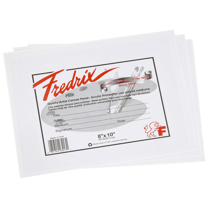 8"x10" ARTIST SERIES CANVAS PANELS, 3 Pack (FREDRIX)