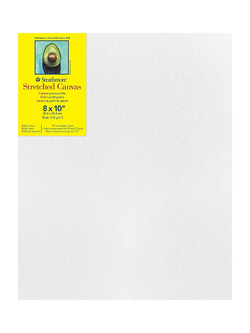 300 ARTIST GRADE STRETCHED CANVAS GALLERY 8X10 -1.375 BAR - 012017314087