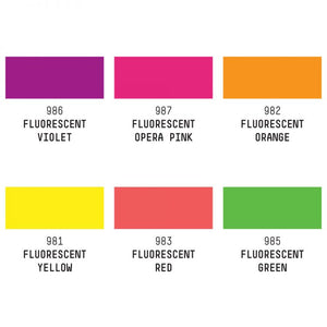 Acrylic Professional Gouache Fluorescent 6-Color Set (Liquitex)