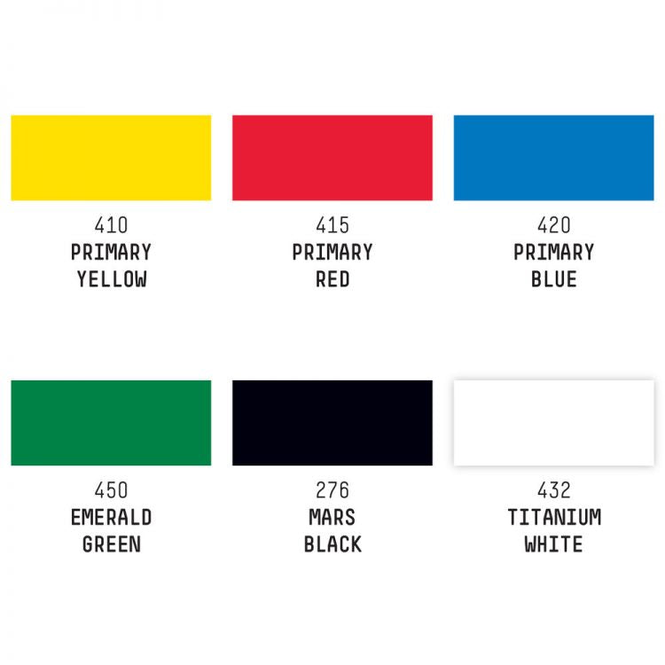 Opacity Chart - Liquitex Pofessional Soft Body Acrylic Paint