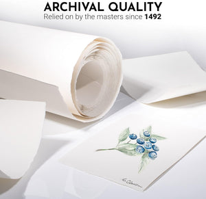 ARCHES® Aquarelle Watercolor Paper, 44"x10yd Roll, Natural White, Cold Press, 140 lbs (Arches)