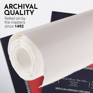 ARCHES® Huile Oil Paper, 51"x10yd Roll, White, Cold Press, 140 lbs (Arches)