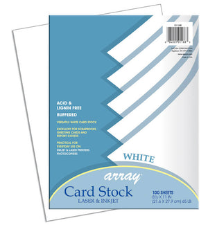 Array®  Card Stock, Classic White, 8-1/2" x 11", 100 Sheets (Pacon)
