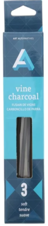 Vine Charcoal Thin Soft, 3 & 6 Stick Box (Art Alternatives)
