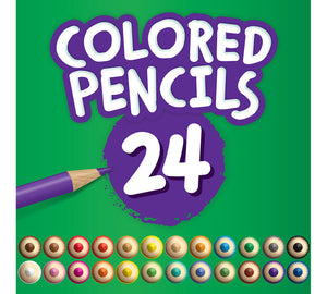 Crayola Colored Pencil Set, Assorted Colors, 24 Count (Crayola)