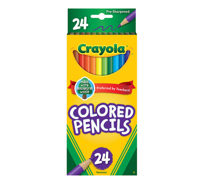 Crayola Colored Pencil Set, Assorted Colors, 24 Count (Crayola)