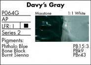DAVY'S GRAY P064G (Grumbacher Pre-Tested Professional Oil)
