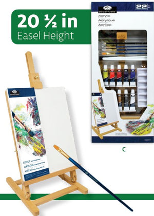 Essentials™ Acrylic Art Set With 20.5" Height H-Easel, 22 Piece (Royal & Langnickel)