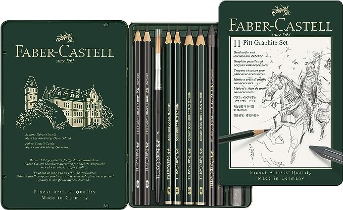 Pitt Graphite Matte Pencils, Set of 11 (Faber-Castell)