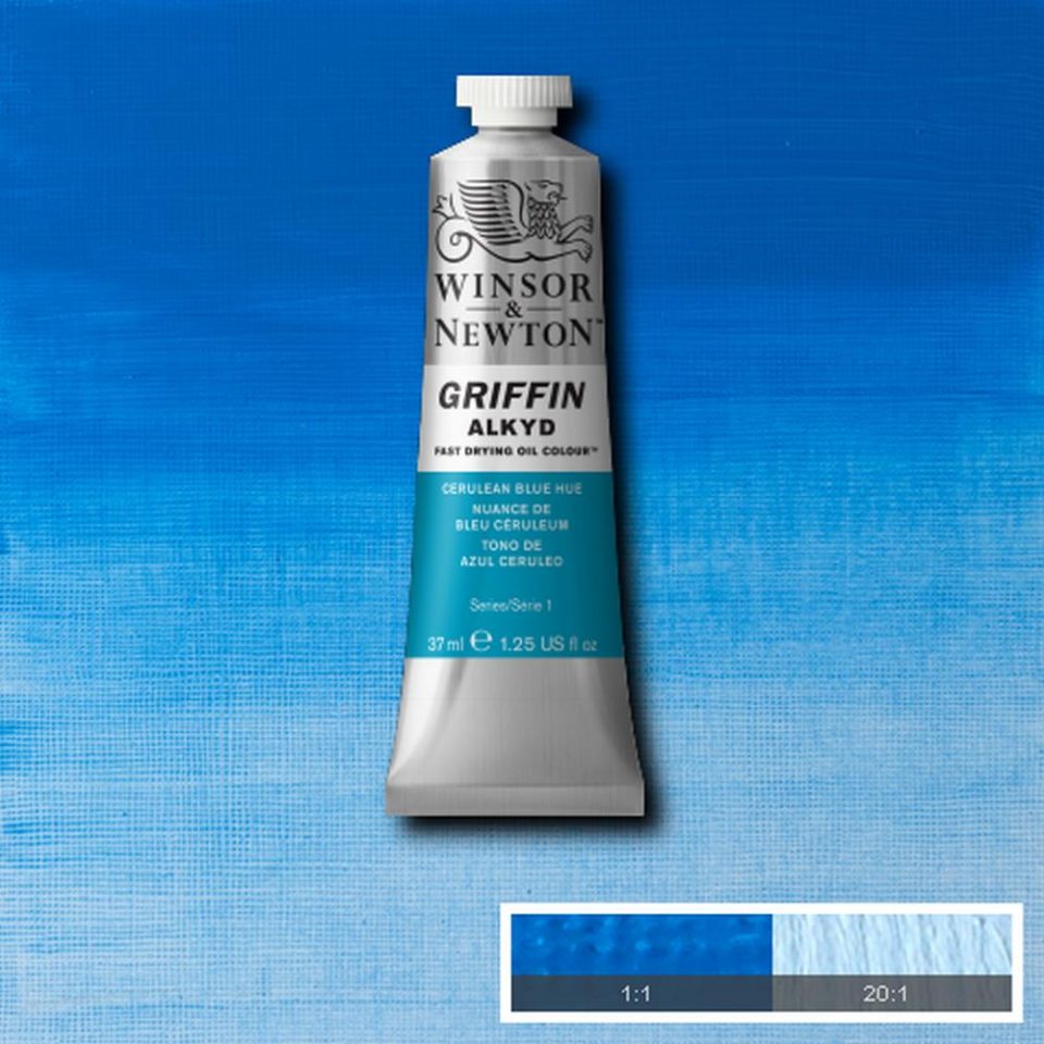Cerulean Blue Hue ((Winsor & Newton Griffin Alkyd) – Alabama Art