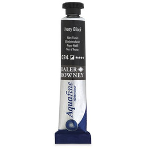Ivory Black, 8ml Tube (Daler-Rowney Aquafine Watercolour)