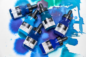 Acrylic Ink Set, Aqua Colors, 6x30ml (Liquitex Acrylic Ink)