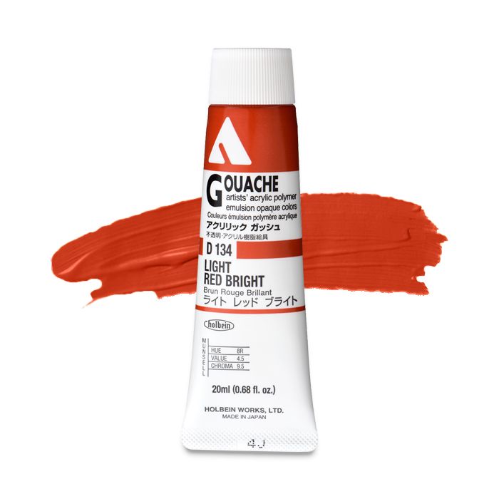 HAG Light Red Bright D134A (Holbein Acrylic Gouache)