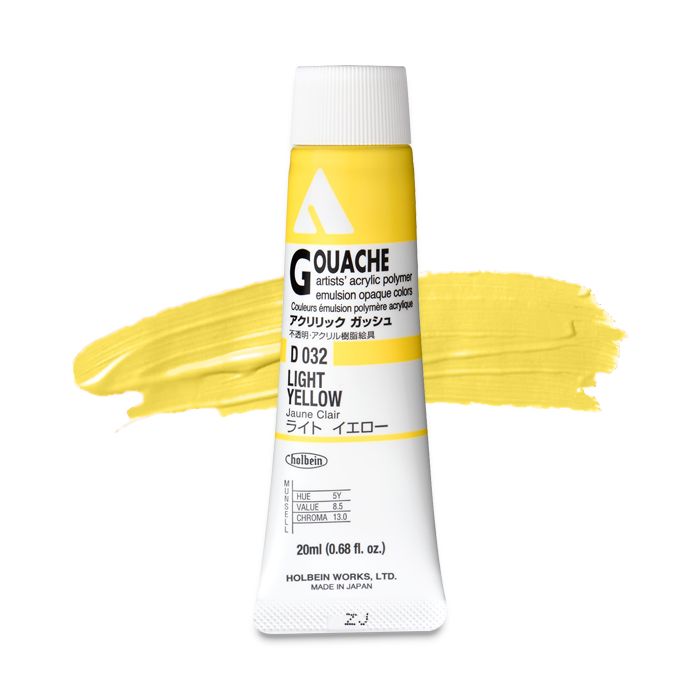 Light Yellow D032A (Holbein Acrylic Gouache) – Alabama Art Supply