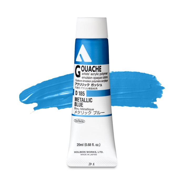 Metallic Blue D185C (Holbein Acrylic Gouache)