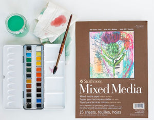 Heavyweight Mixed Media Pad, 400 Series, 11"x14" (Strathmore)