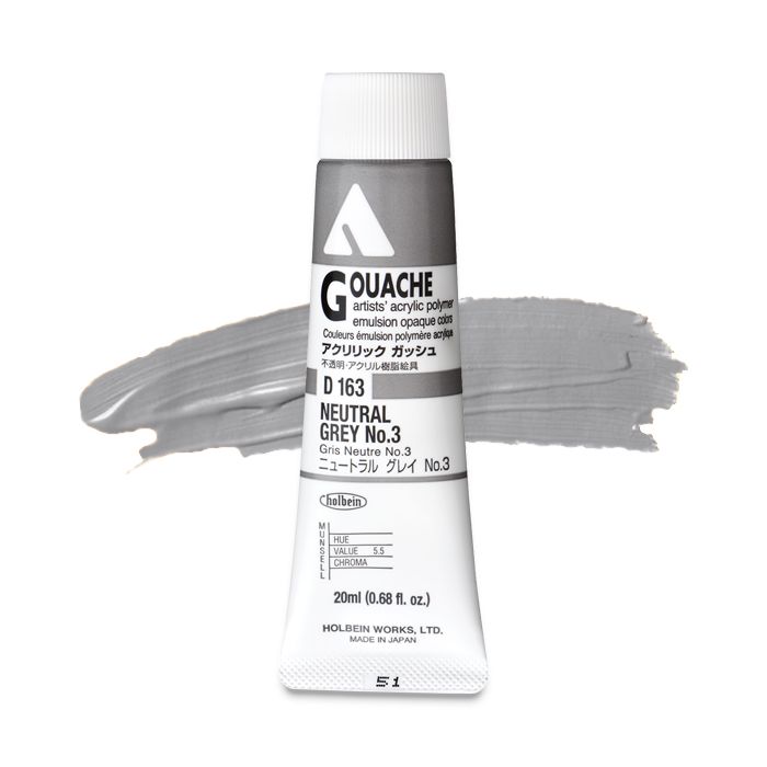 Neutral Grey No.3 D163A (Holbein Acrylic Gouache)