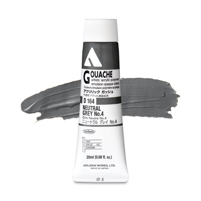 Neutral Grey No.4 D164A (Holbein Acrylic Gouache)