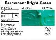 PERMANENT BRIGHT GREEN P093G (Grumbacher Pre-Tested Professional Oil)