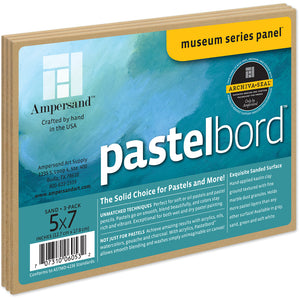 Pastelbord™  1/8th Inch Flat Artist Panel, Various Sizes (Ampersand)