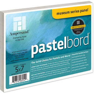 Pastelbord™  1/8th Inch Flat Artist Panel, Various Sizes (Ampersand)