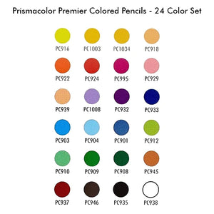 Premier® Colored Pencil Assorted Set, 24 Colors (Prismacolor)