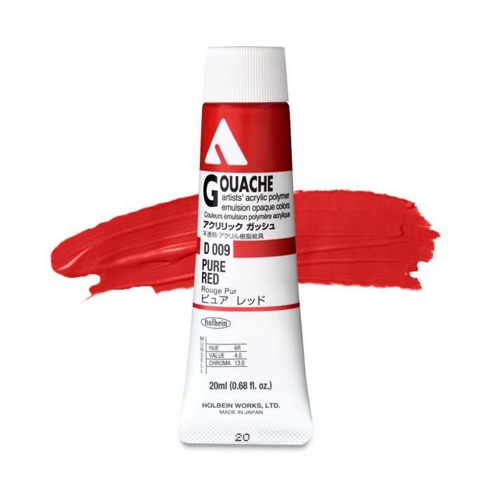 Pure Red D009A (Holbein Acrylic Gouache)