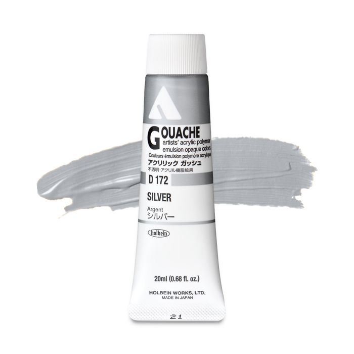 Silver D172C (Holbein Acrylic Gouache)