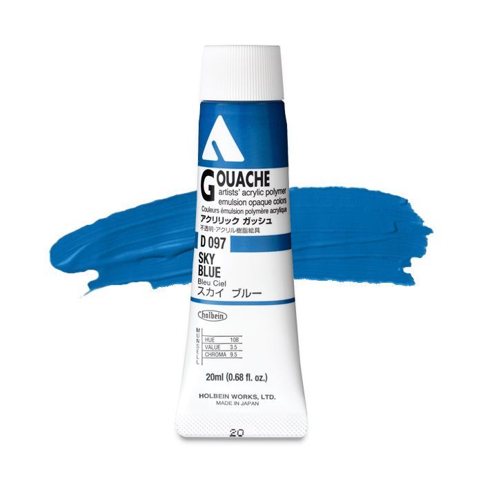 Sky Blue D097A (Holbein Acrylic Gouache)