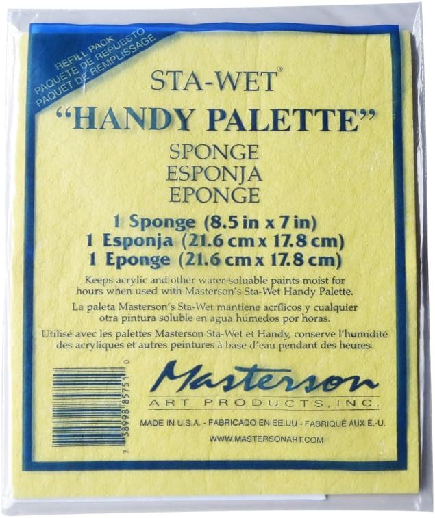 Sta-Wet Handy Palette Sponge, 1 Refill (Masterson)