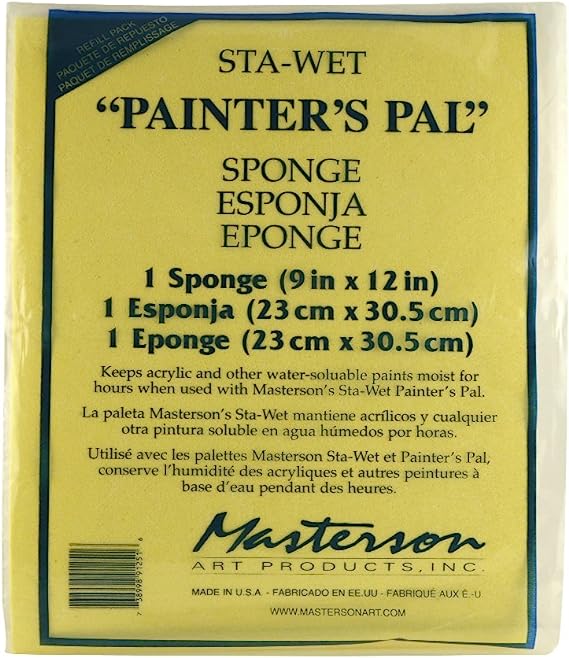 Sta-Wet Painter's Pal Palette Sponge, 1 Refill (Masterson)