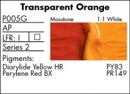 TRANSPARENT ORANGE P005G (Grumbacher Pre-Tested Professional Oil)