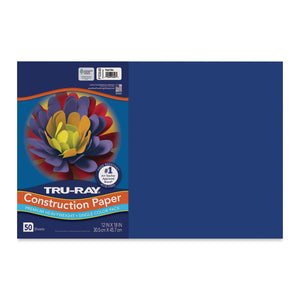 Tru-Ray® Construction Paper, Royal Blue, 50 Sht/Pk, 9"x12" (Pacon)